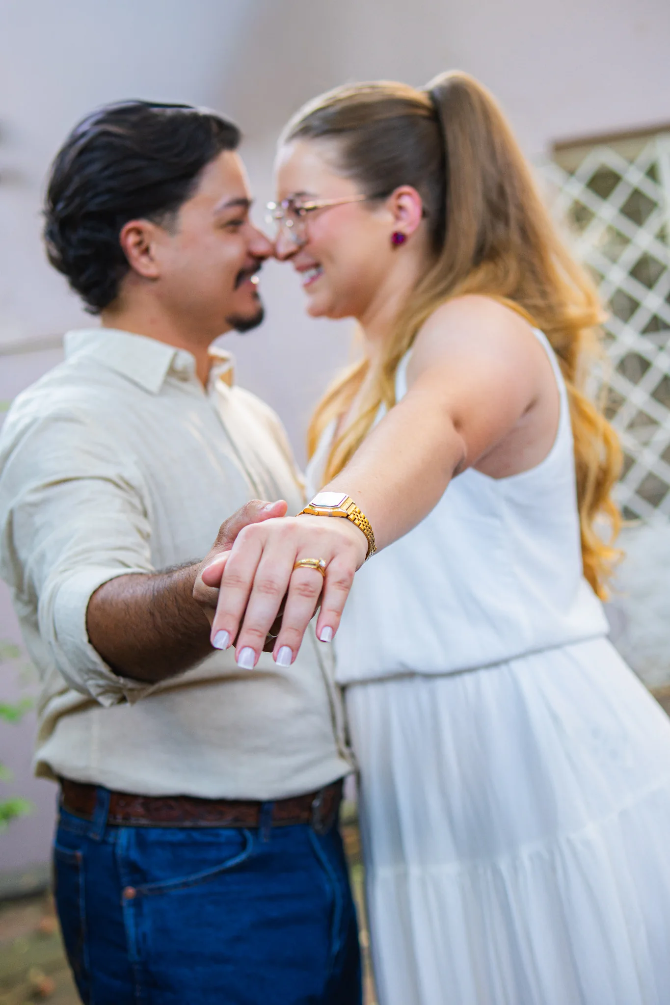 Casal após casamento civil