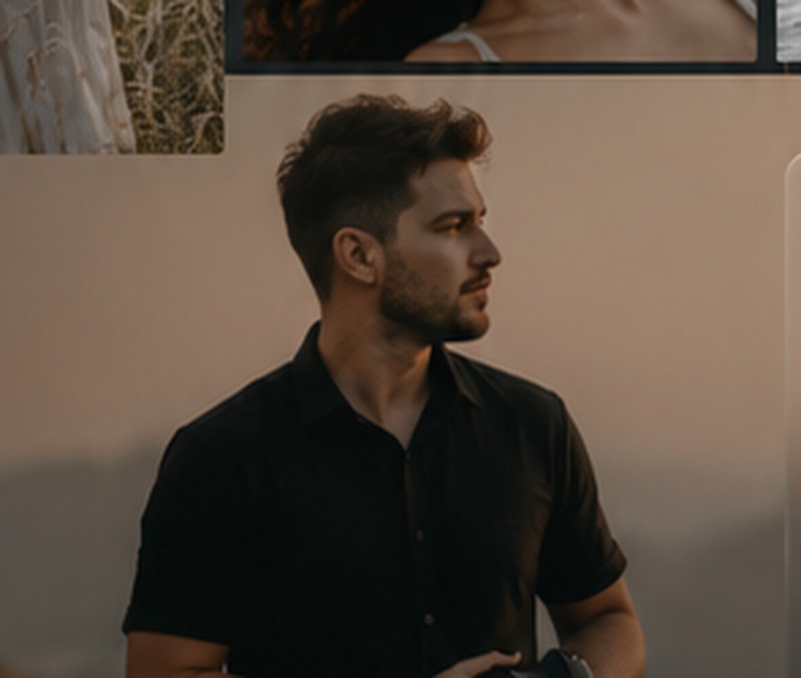 Victor Adão fotografando